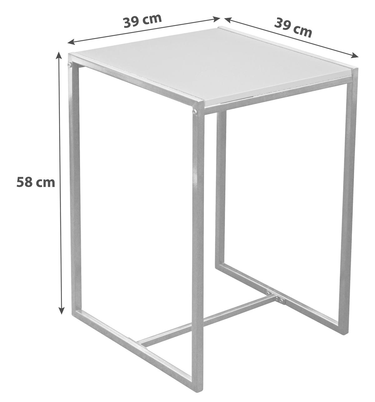 Mizica Bali - črna/bela, Moderno, kovina/leseni material (39/58/39cm) - Mömax