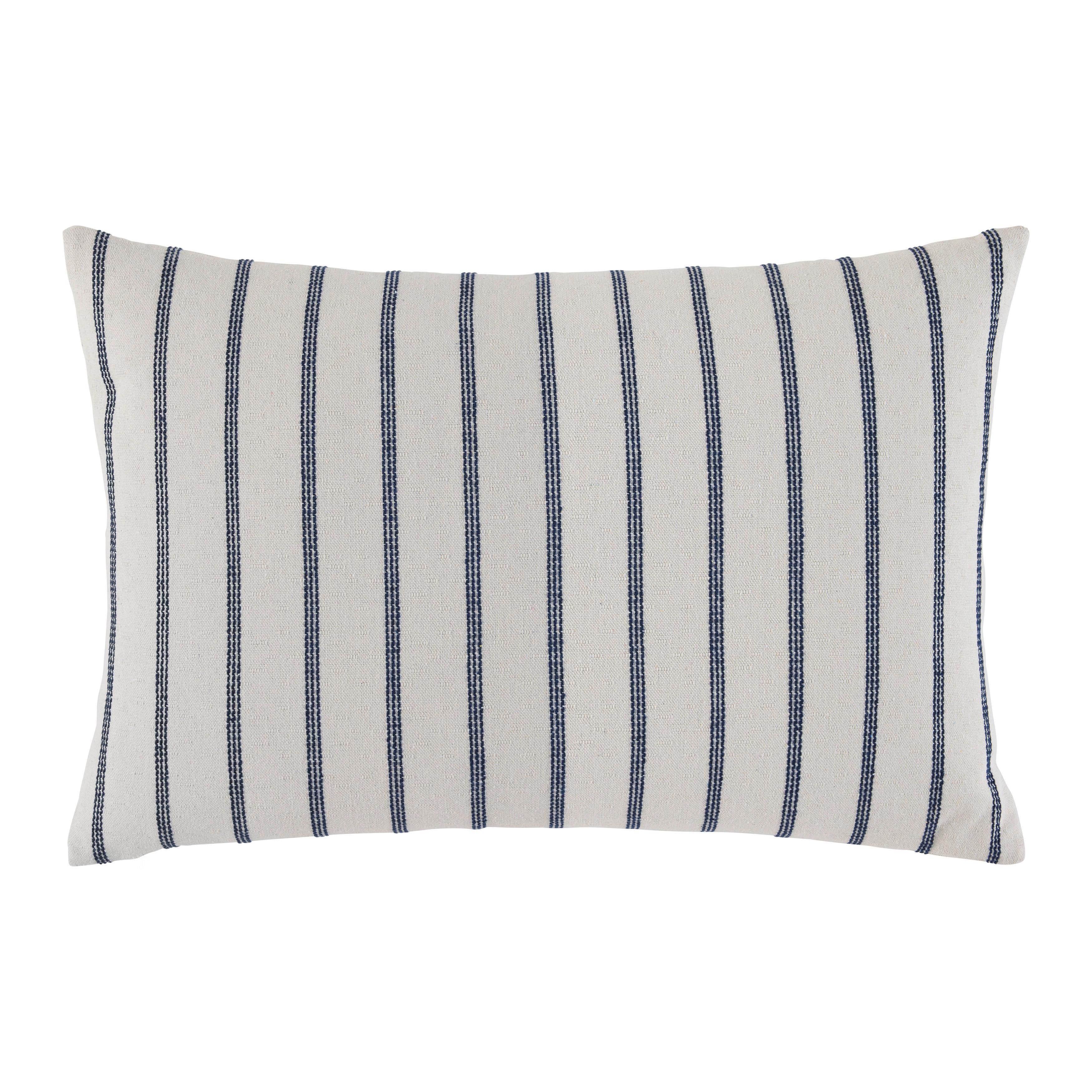 Díszpárna Riva 40/60 - sötétkék/krémszínű, textil (40/60cm) - Mömax