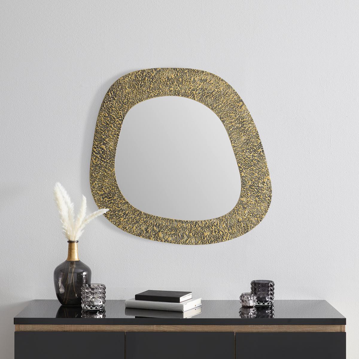 Wandspiegel Ramya Antikgoldfarben ca. 71x79cm - Goldbraun, LIFESTYLE, Glas/Holzwerkstoff (71/79/3cm) - Premium Living