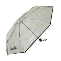 Regenschirm Livia S Transparent - Transparent/Schwarz, MODERN, Kunststoff/Metall (98cm) - Mömax