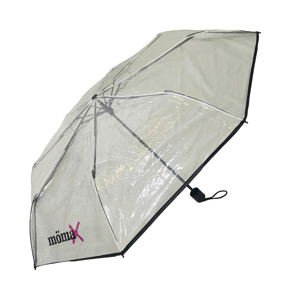 Regenschirm Livia S Transparent - Transparent/Schwarz, MODERN, Kunststoff/Metall (98cm) - Mömax