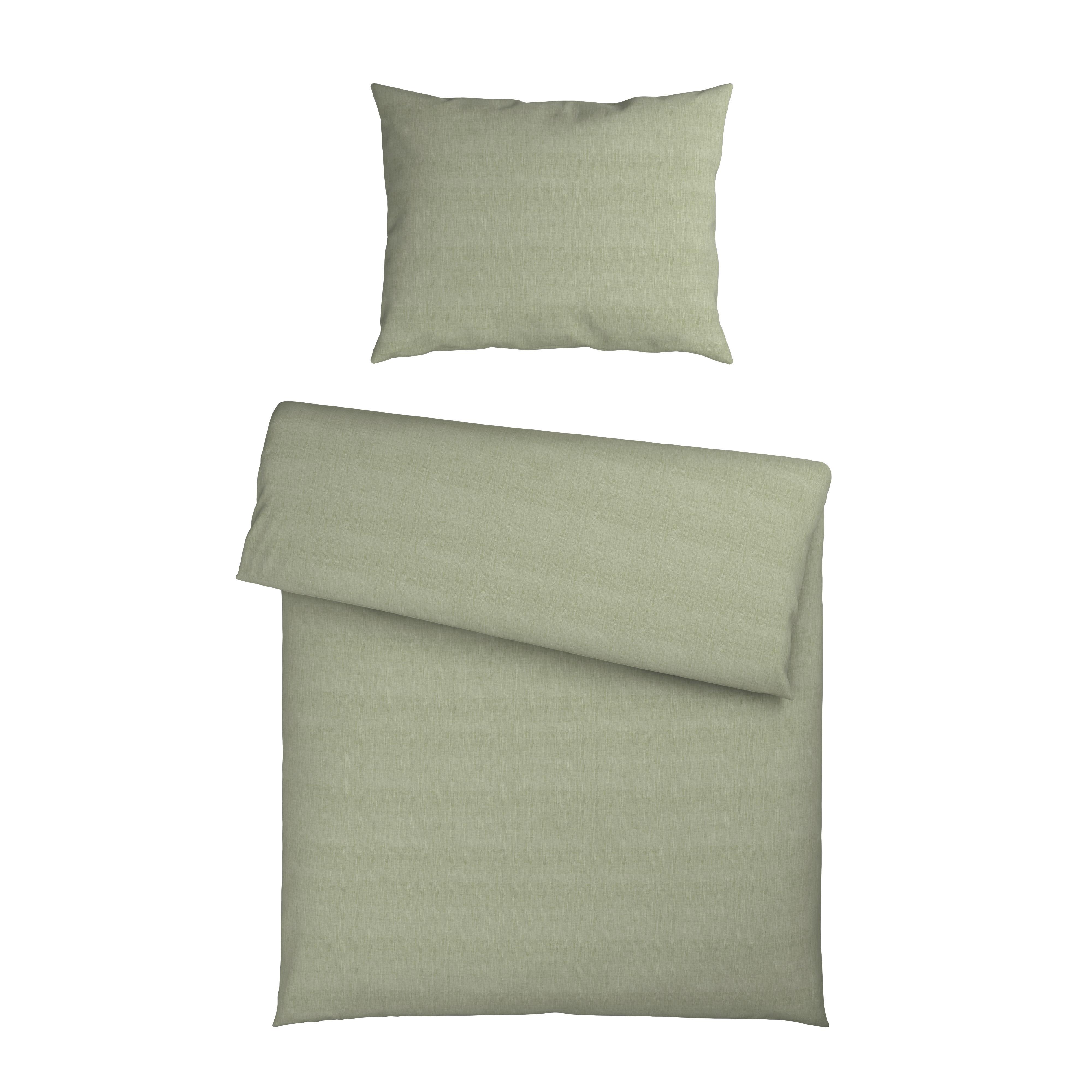BETTWÄSCHESET TY - Salbeigrün, Textil (210/160cm) - Mömax