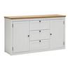SIDEBOARD KORSIKA -EXKLUSIV- - vit/svart, Romantik / Lanthus, metall/trämaterial (150/85/43cm) - Mömax