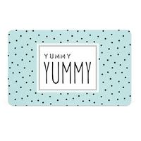 Schneidebrett Yummy Yummy in Blau/Schwarz/Weiss - Blau/Weiss, Konventionell (23,3/14,3/0,2cm)