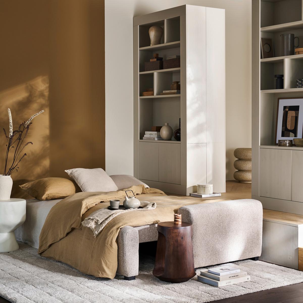 Regal Wallcover Grau - Grau, Design, Holz (117/229/31cm) - Livetastic