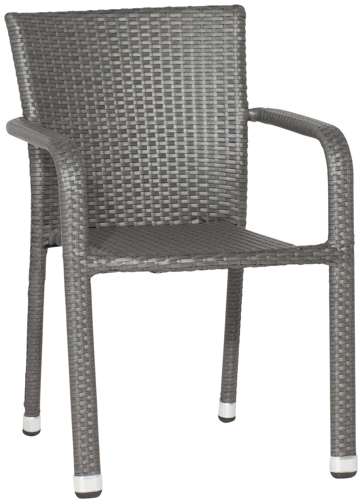 Stapelsessel Grau wetterfest - Grau, MODERN, Kunststoff/Metall (56/83/60cm) - Siena Garden