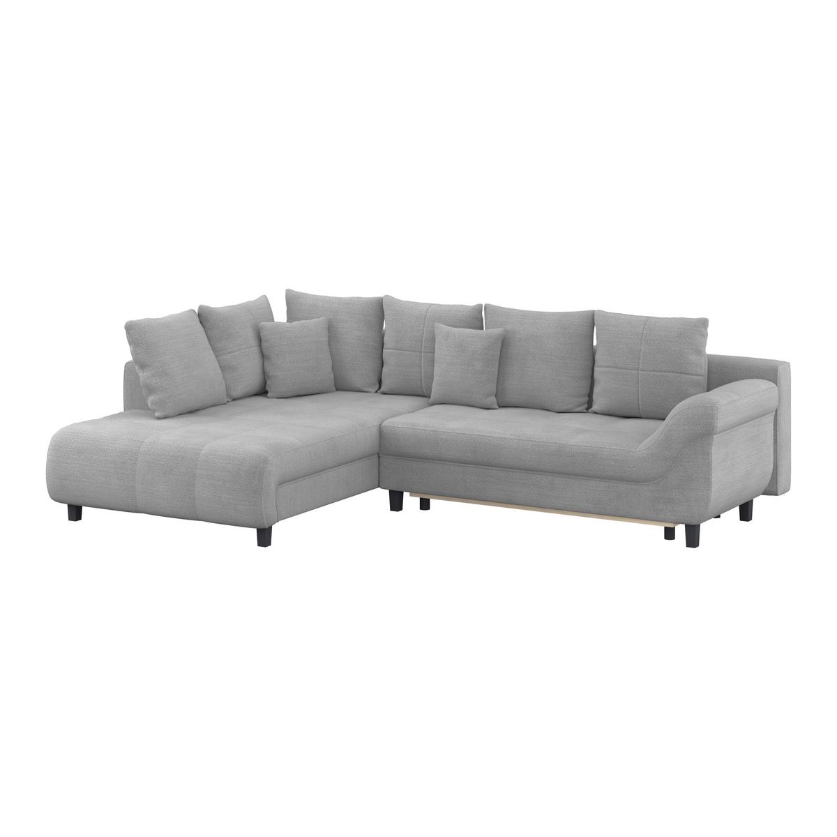 Kutna Garnitura Mendoza - plavkastosiva/crna, Konvencionalno, tekstil (197/309cm) - Modern Living