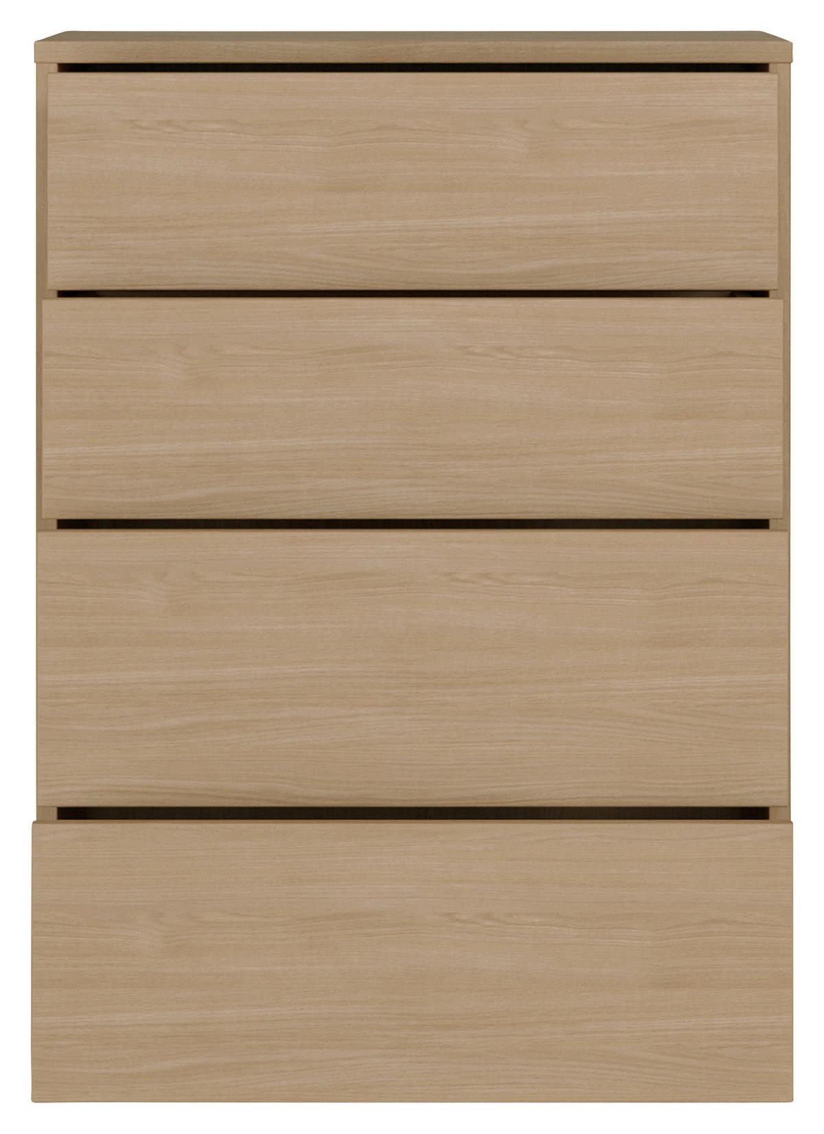 Komoda Alice, Barva Hrasta - srebrne barve/barve hrasta, Trend, umetna masa/leseni material (75/99/35cm) - Carryhome