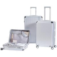 ZESTAW WALIZEK PODRÓŻNYCH LTS-18851 - kolor srebrny, Basics, tworzywo sztuczne/metal - Novel