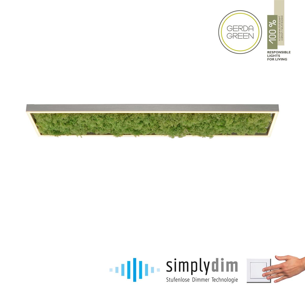 LAMPA SUFITOWA LED 15623-66 KNUT - Natur, tworzywo sztuczne/materiały naturalne (100/25/5,6cm)