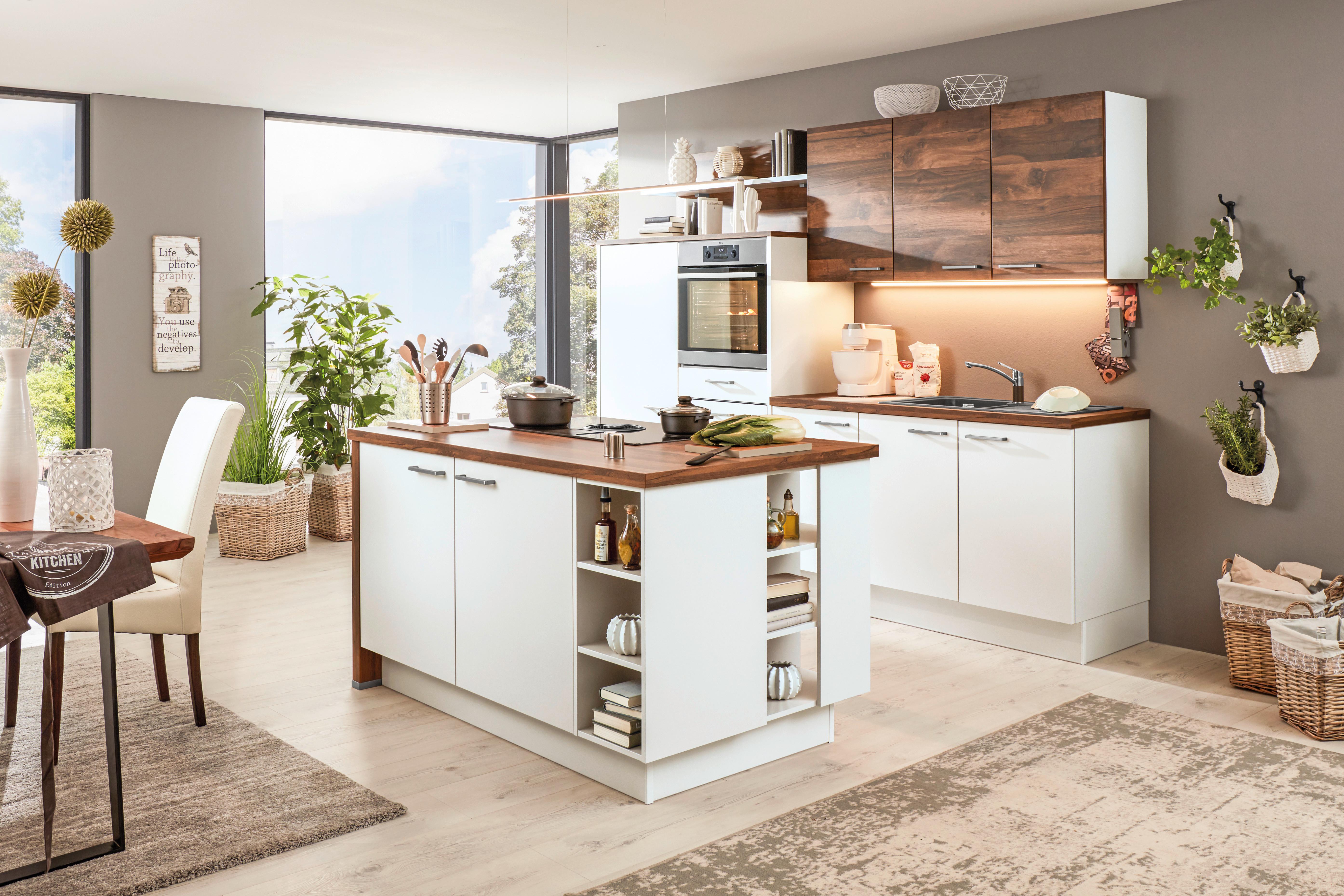 Einbauküche SPEED/COLORCONCEPT - Sandfarben/Weiss, Modern (270/156cm) - Nobilia