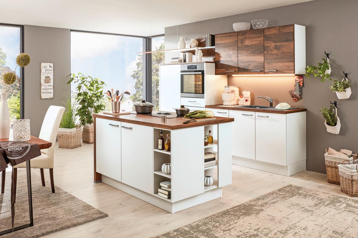 Einbauküche SPEED/COLORCONCEPT - Sandfarben/Weiss, Modern (270/156cm) - Nobilia