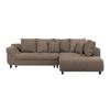 Kutna Garnitura Mendoza - siva/smeđa, Design, tekstil/drvo (309/197cm) - Modern Living