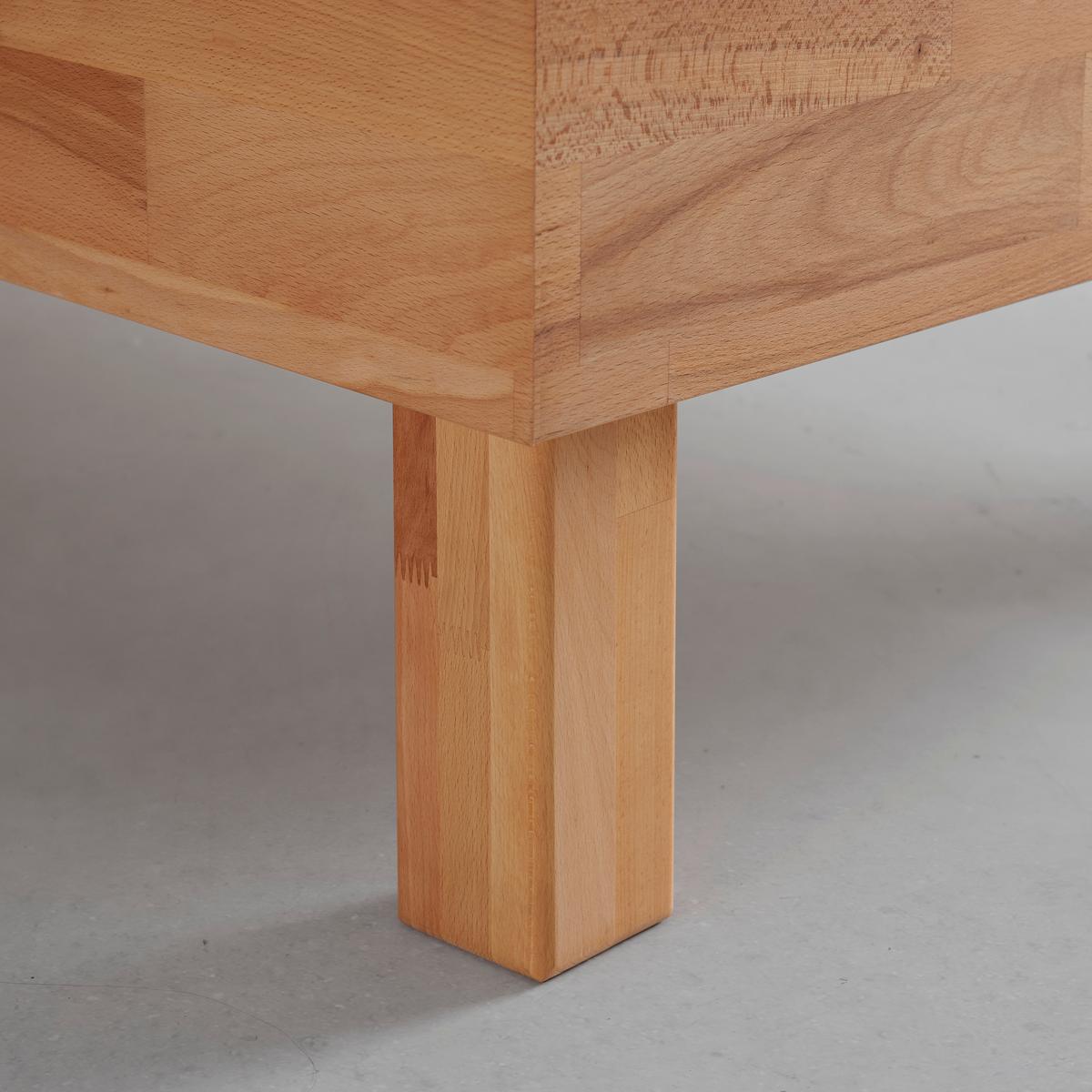 Bett aus Massiv Holz ca. 100x200cm - Naturfarben, KONVENTIONELL, Holz (100/200cm) - ecoTree