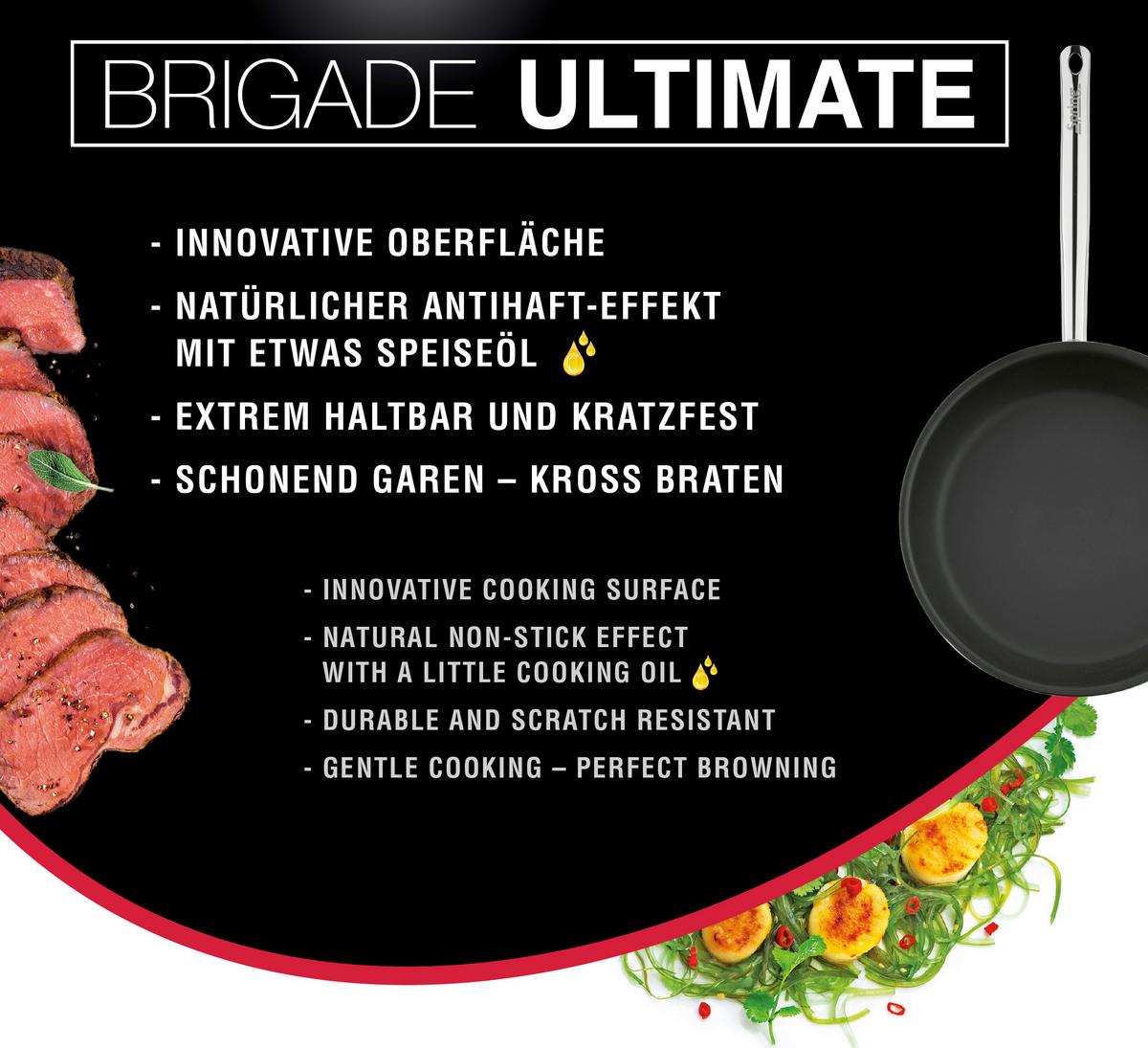 PATELNIA DO SMAŻENIA BRIGADE ULTIMATE - czarny, Basics, metal (28/6,1cm) - Spring