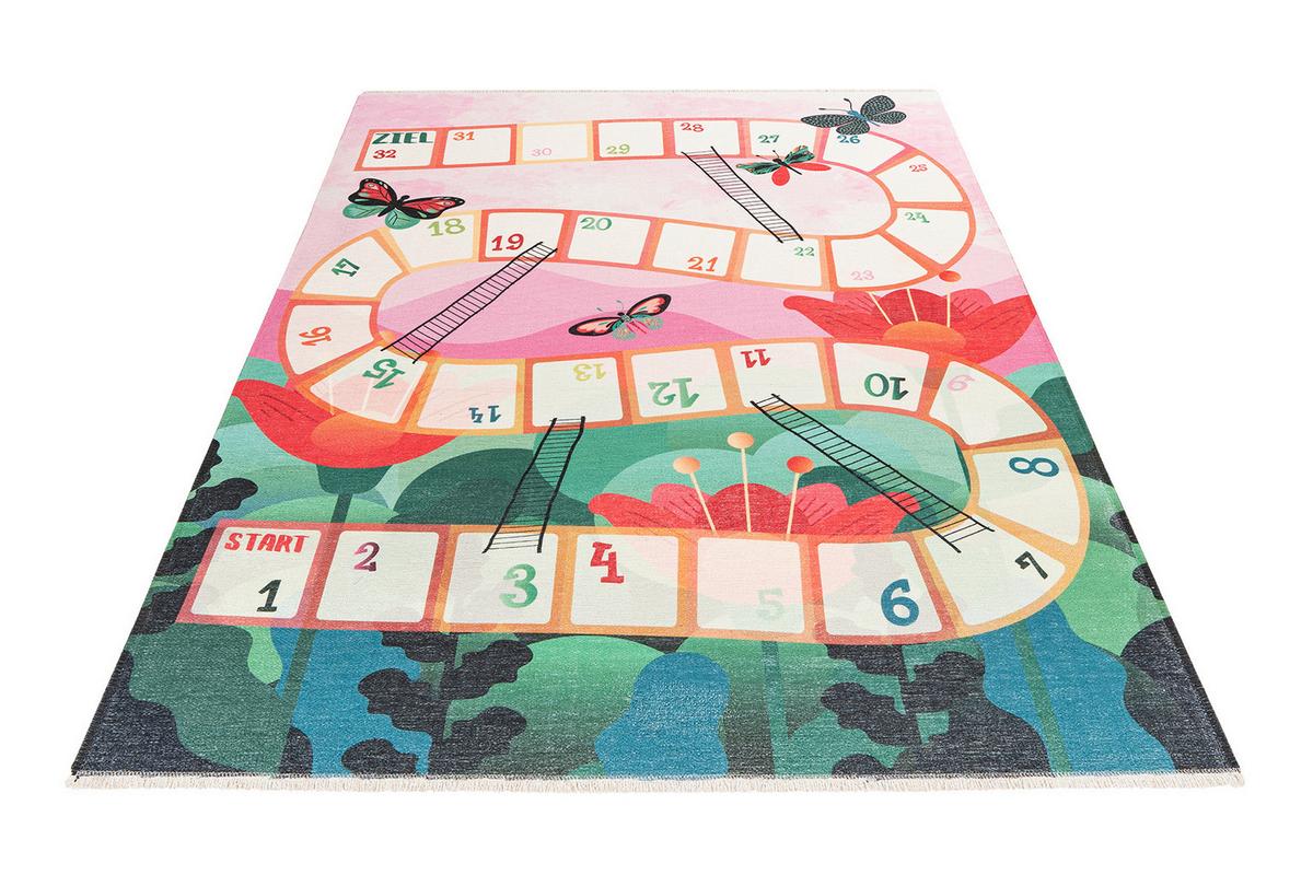 SPIELTEPPICH MY GRETA - Waldgrün/Pink, Trend, Textil (115/170cm) - Ben'n'jen