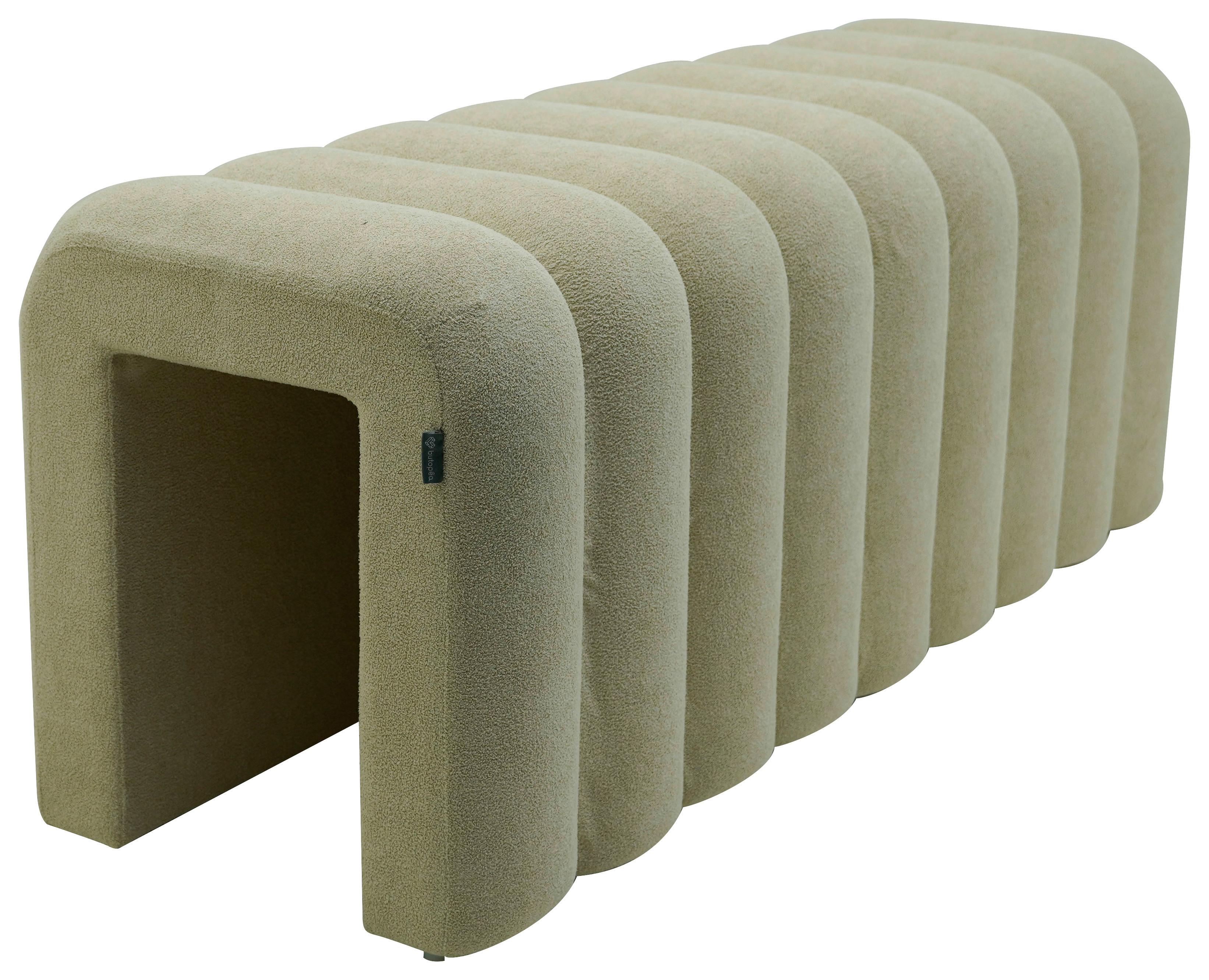 Ülőke Deho - krémszínű, Modern, textil/fa (40/45/114cm)