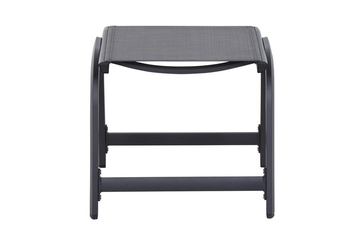 Gartenhocker Tesoro ca. 52x45 cm Anthrazit - Anthrazit, KONVENTIONELL, Kunststoff/Metall (52/45/52cm) - Siena Garden