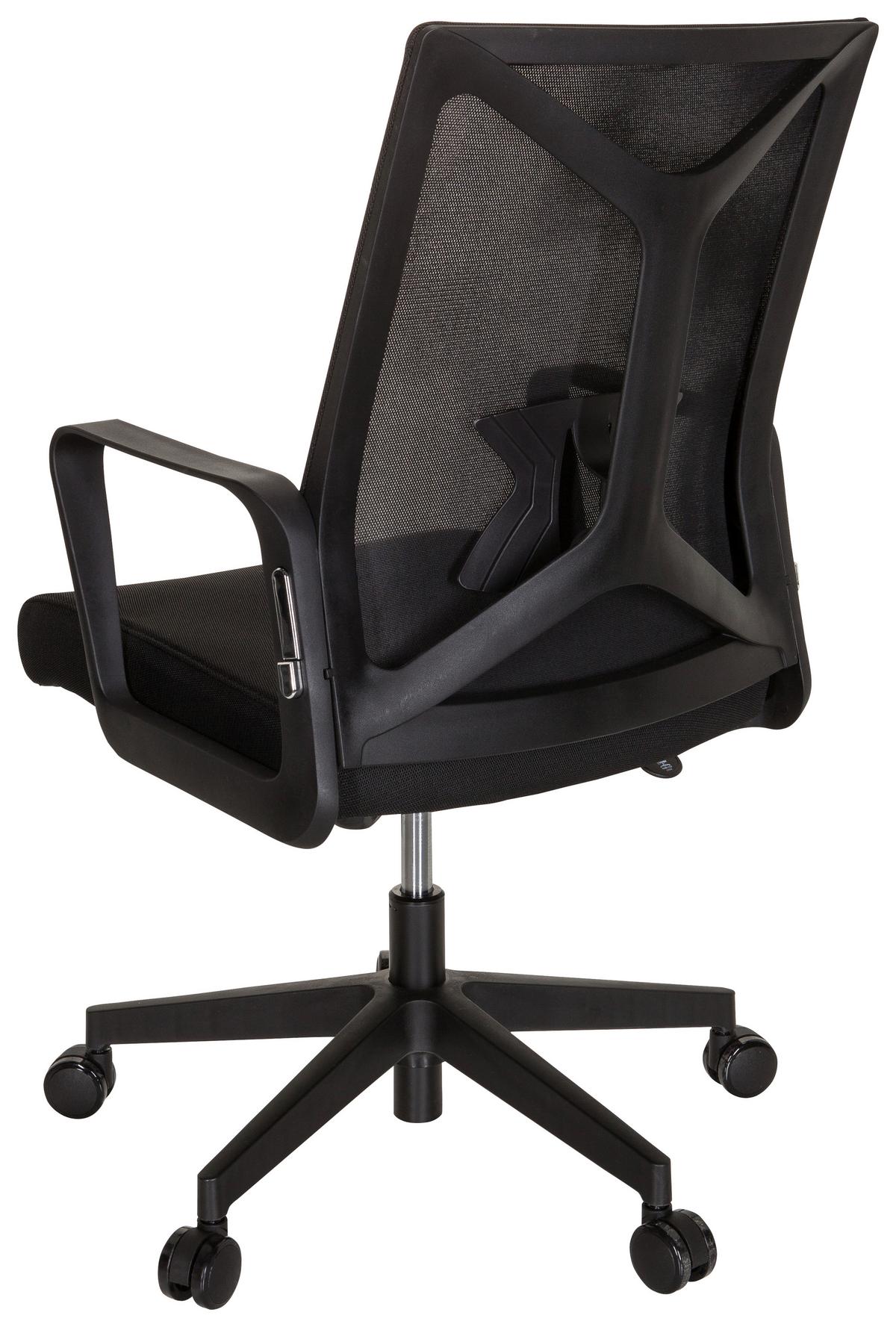 Pisarniški Stol Enco, Črna - črna, Moderno, umetna masa/tekstil (57/97/62cm) - MID.YOU