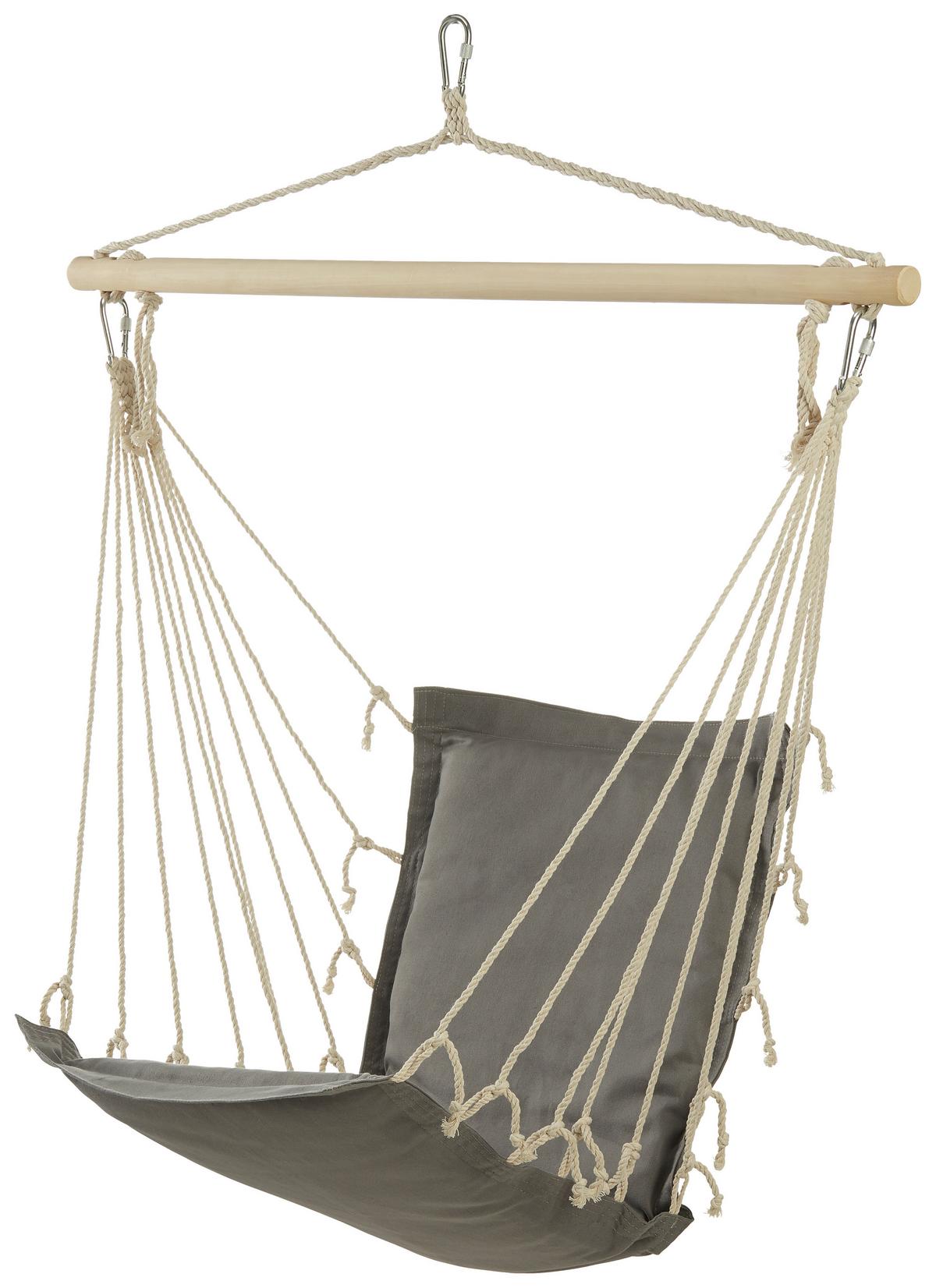 VISEČ SEDEŽ RELAX - siva/naravne barve, tekstil/les (100/47cm) - Modern Living