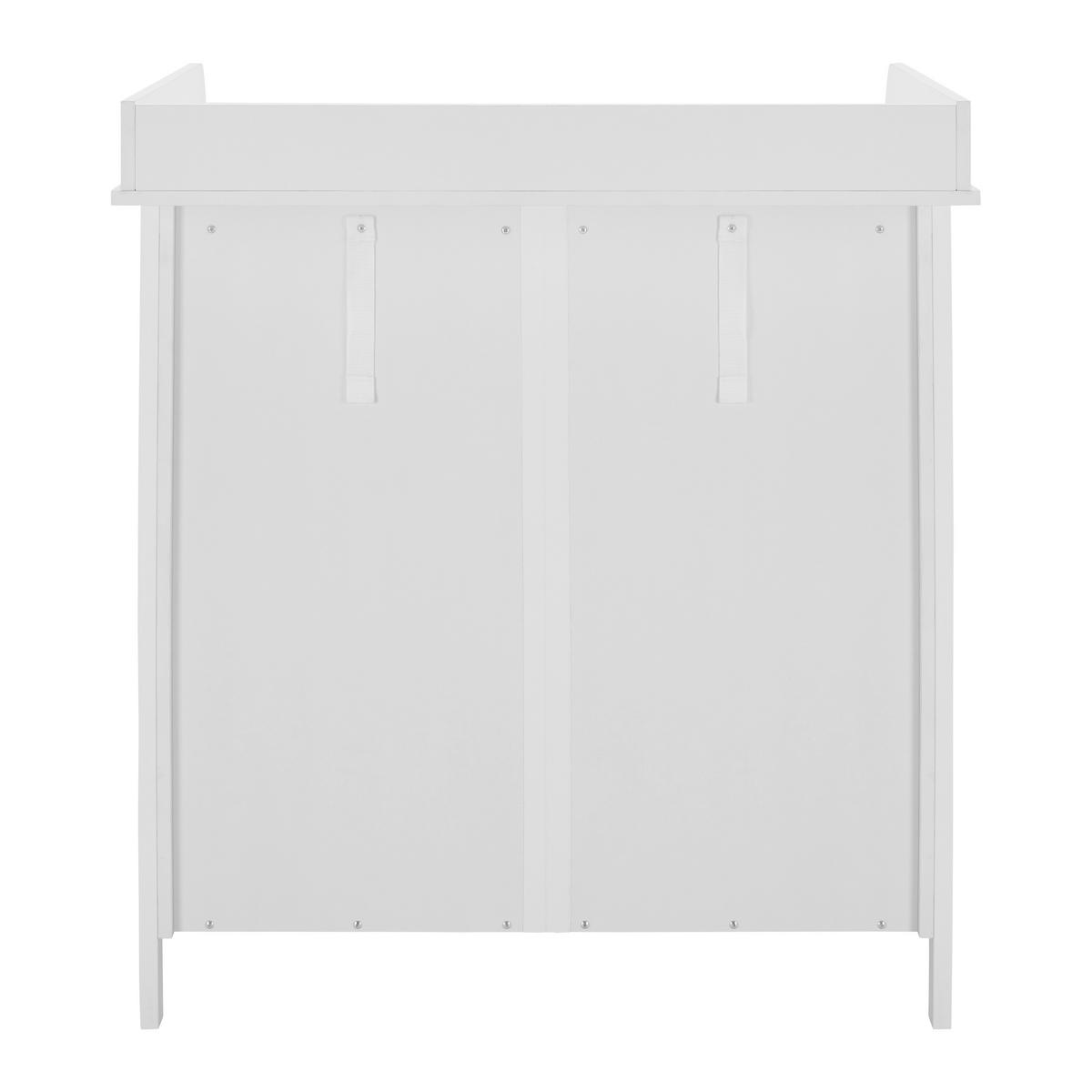 Wickelkommode Marie ca. 90x100 cm Weiß - Weiß, MODERN, Kunststoff (90/100,4/71,5cm) - Bessagi Kids