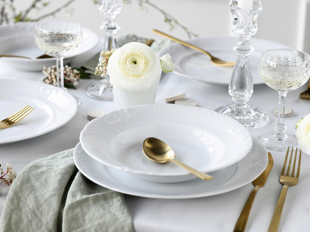 Jedilni Servis Frederike, 12-Delni - bela, Basics, keramika - Creatable