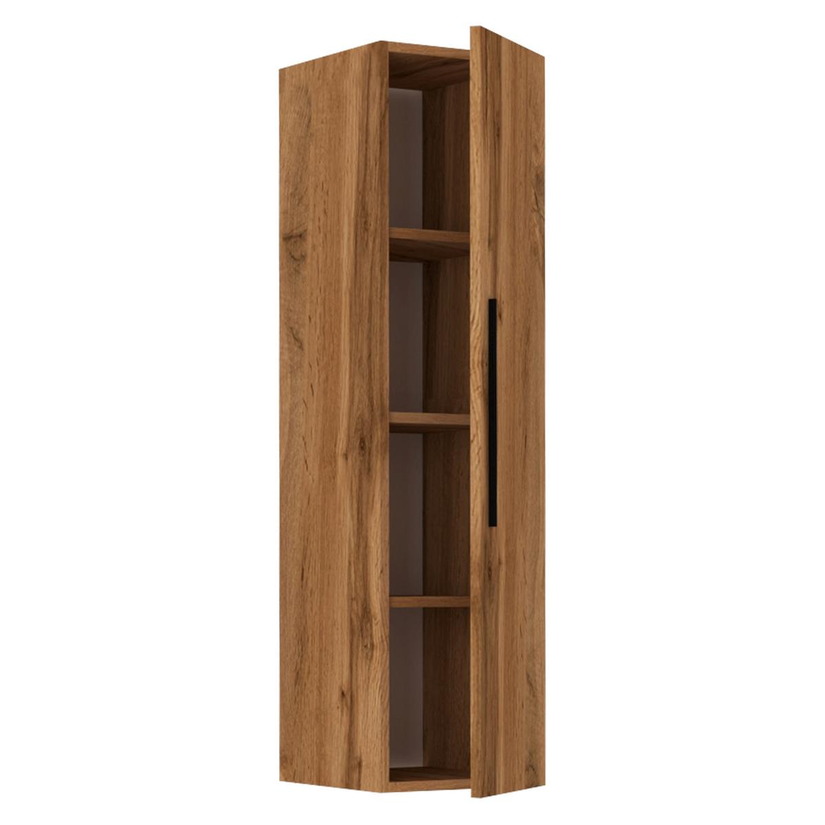 Viseča Omara Arila Xl, Hrast - črna/medeni hrast, Moderno, kovina/leseni material (30/115/30cm) - MID.YOU