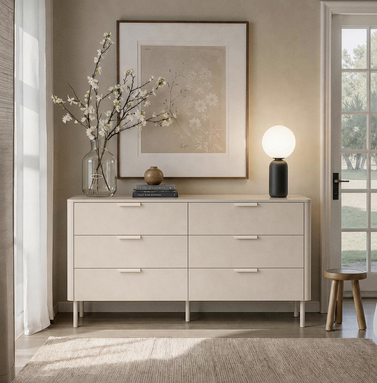 Sideboard Brenda Kaschmir MDF/Eisen - Kaschmir, MODERN, Holzwerkstoff/Metall (120/85/40cm) - Bessagi Home