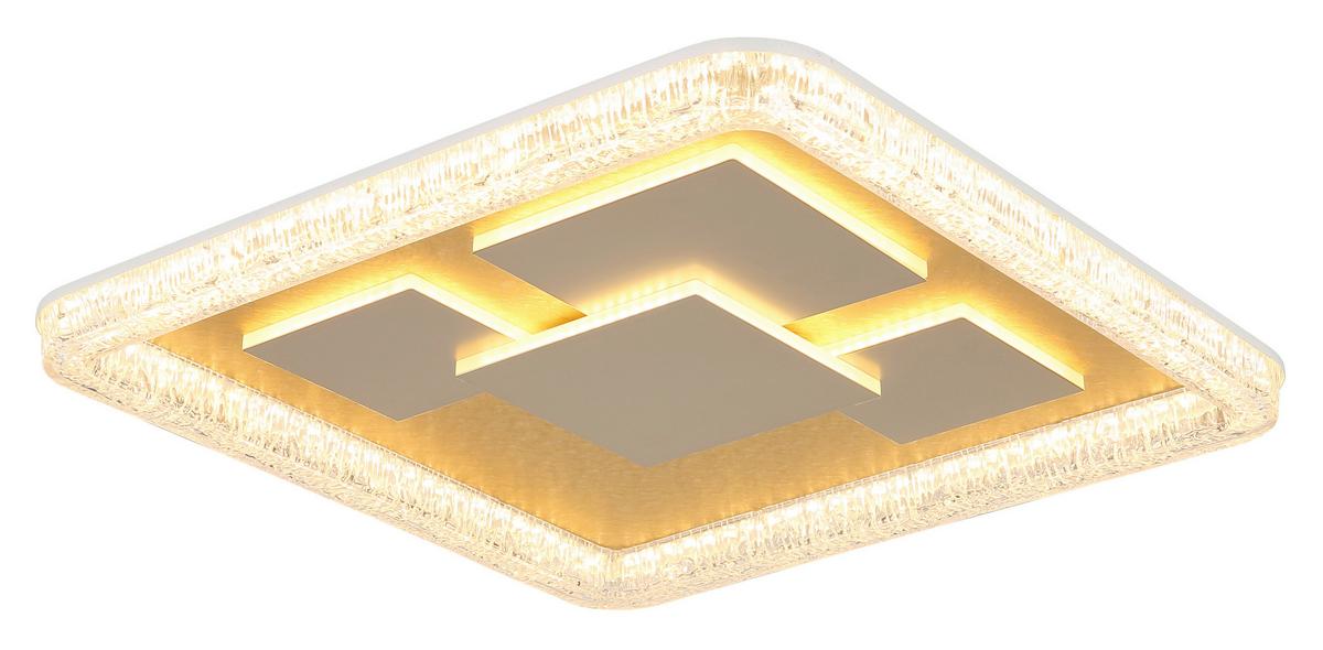 Led-deckenleuchte 48476-40 Loraine - Klar/Weiss, Design, Kunststoff/Metall (48,8/48,8/7cm) - Globo