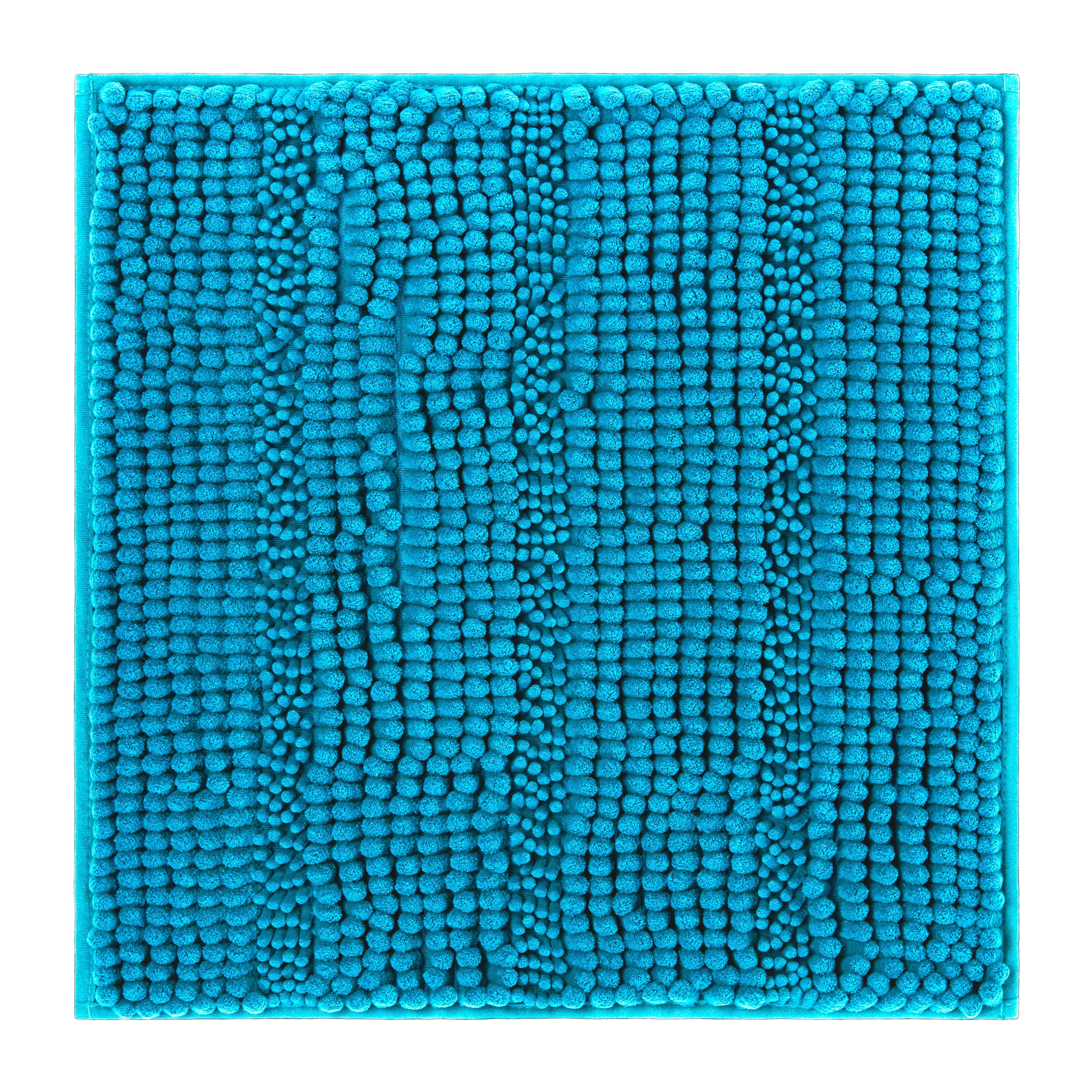 Badematte Uwe in Petrol ca. 50x50cm - Petrol, Textil (50/50cm) - Modern Living