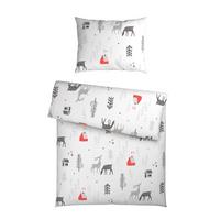 Ágyneműhuzat-garnitúra Lotte - piros/fehér, textil (140/200cm) - Mömax