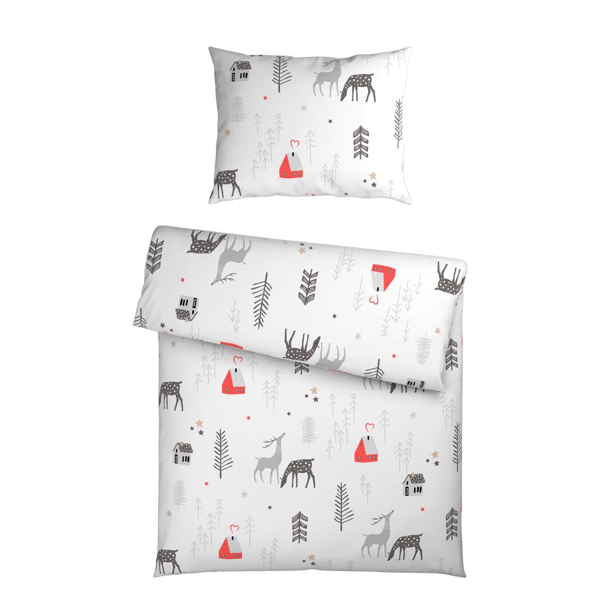 Ágyneműhuzat-garnitúra Lotte - piros/fehér, textil (140/200cm) - Mömax