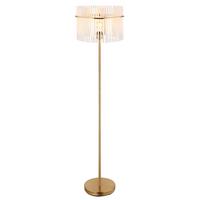 STEHLEUCHTE 15698SM - Klar/Goldfarben, Konventionell, Glas/Metall (38/152cm) - Globo
