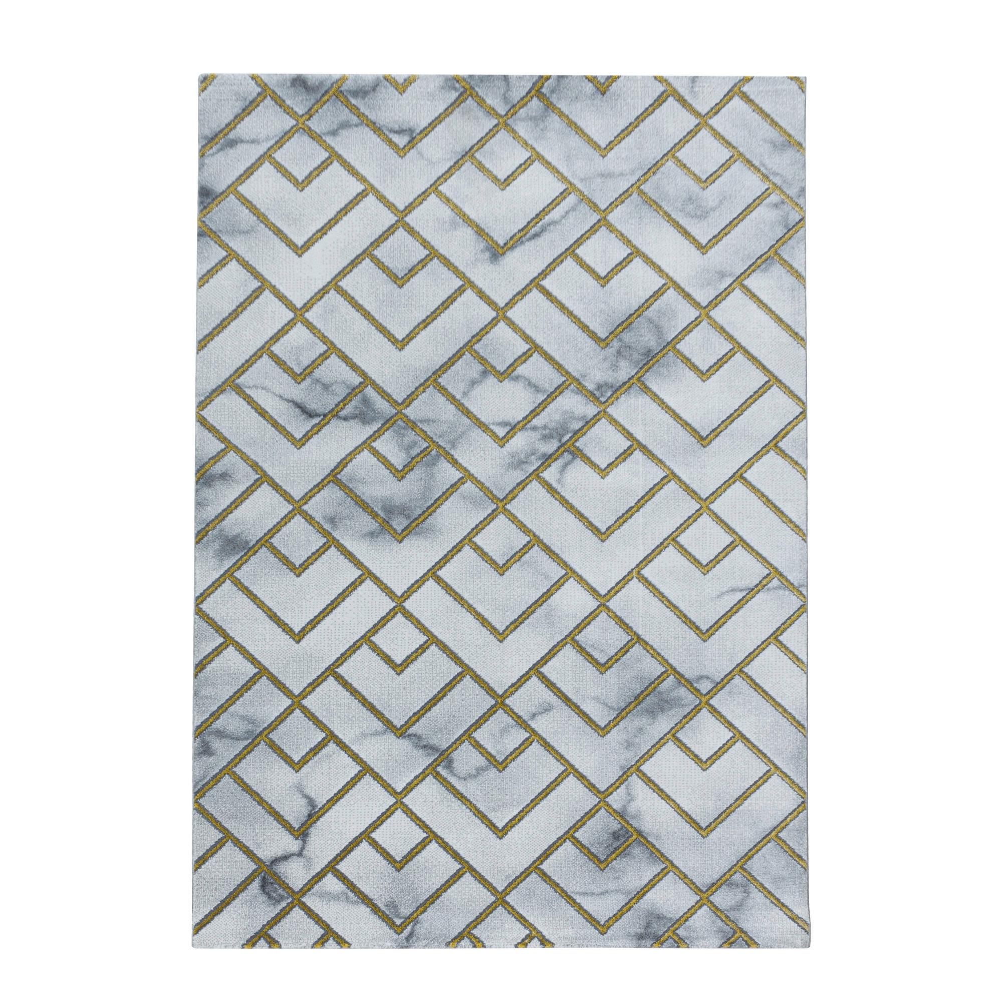 Webteppich Naxos Goldfarben ca. 140x200cm - Goldfarben, Design, Textil (140/200cm)