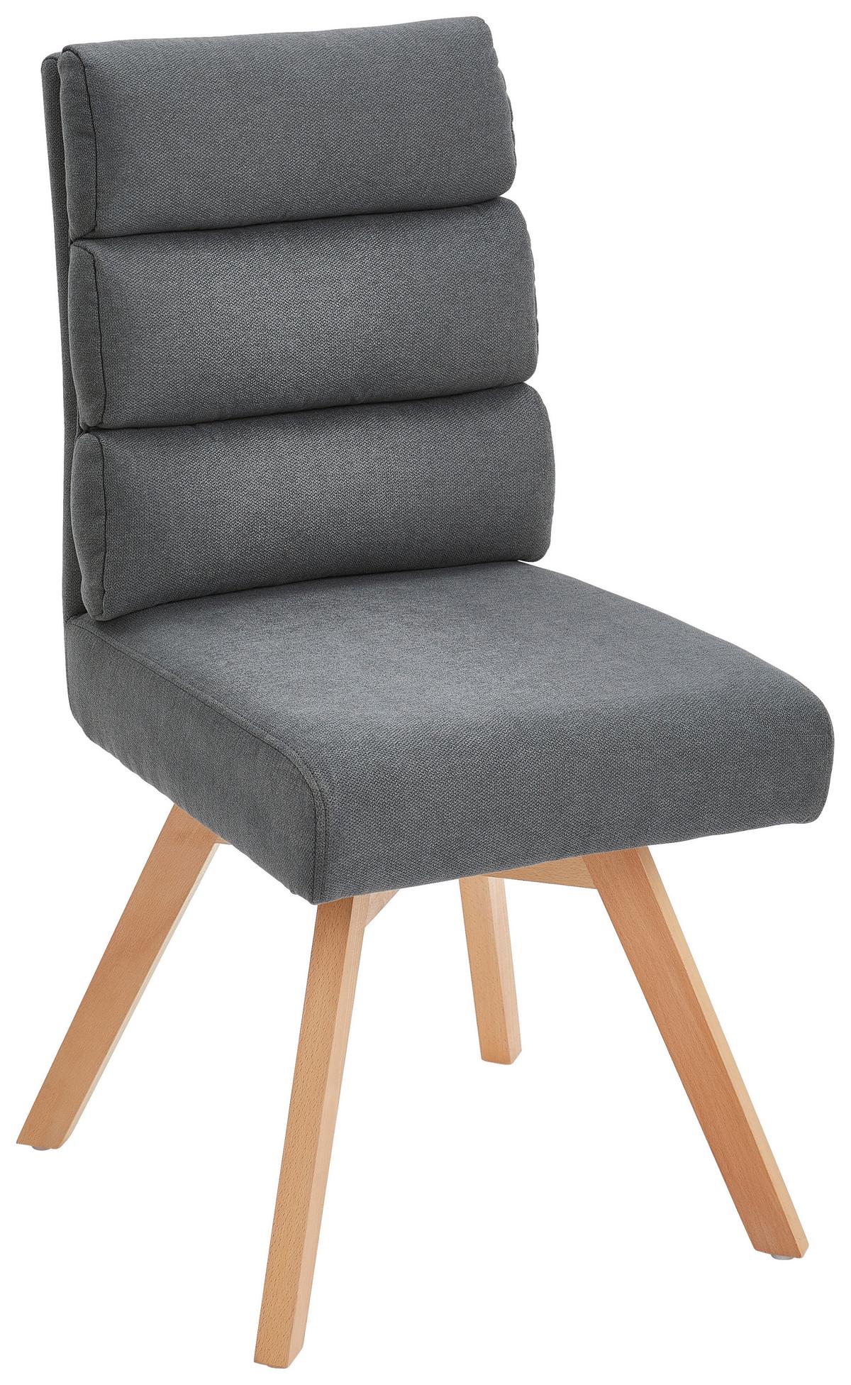 KRZESŁO HUGO - kolor naturalny/szary, Modern, metal/drewno (45/88/62cm) - Livetastic