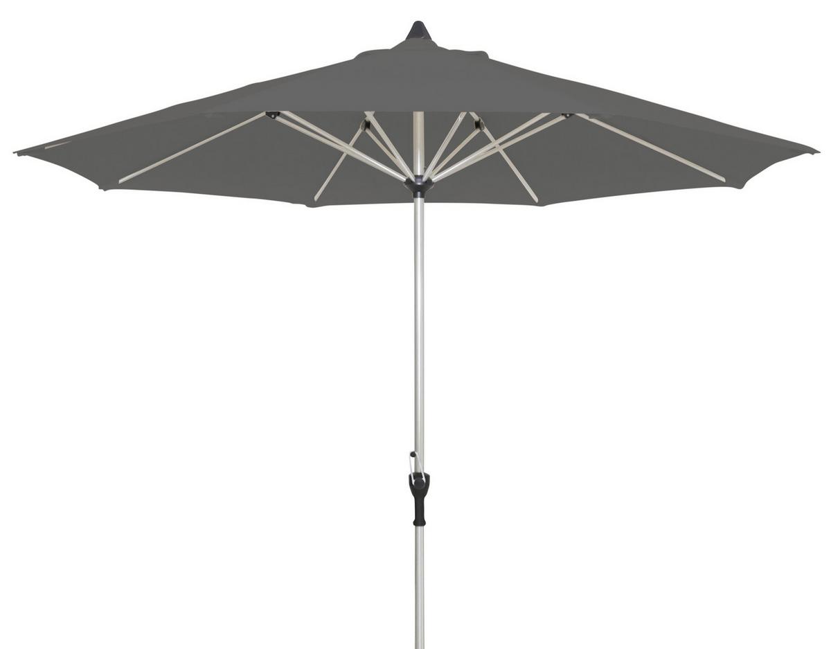 Sonnenschirm Acapole Platinfarben D: ca. 300 cm - Platinfarben/Anthrazit, Basics, Textil/Metall (300cm) - Gardenson