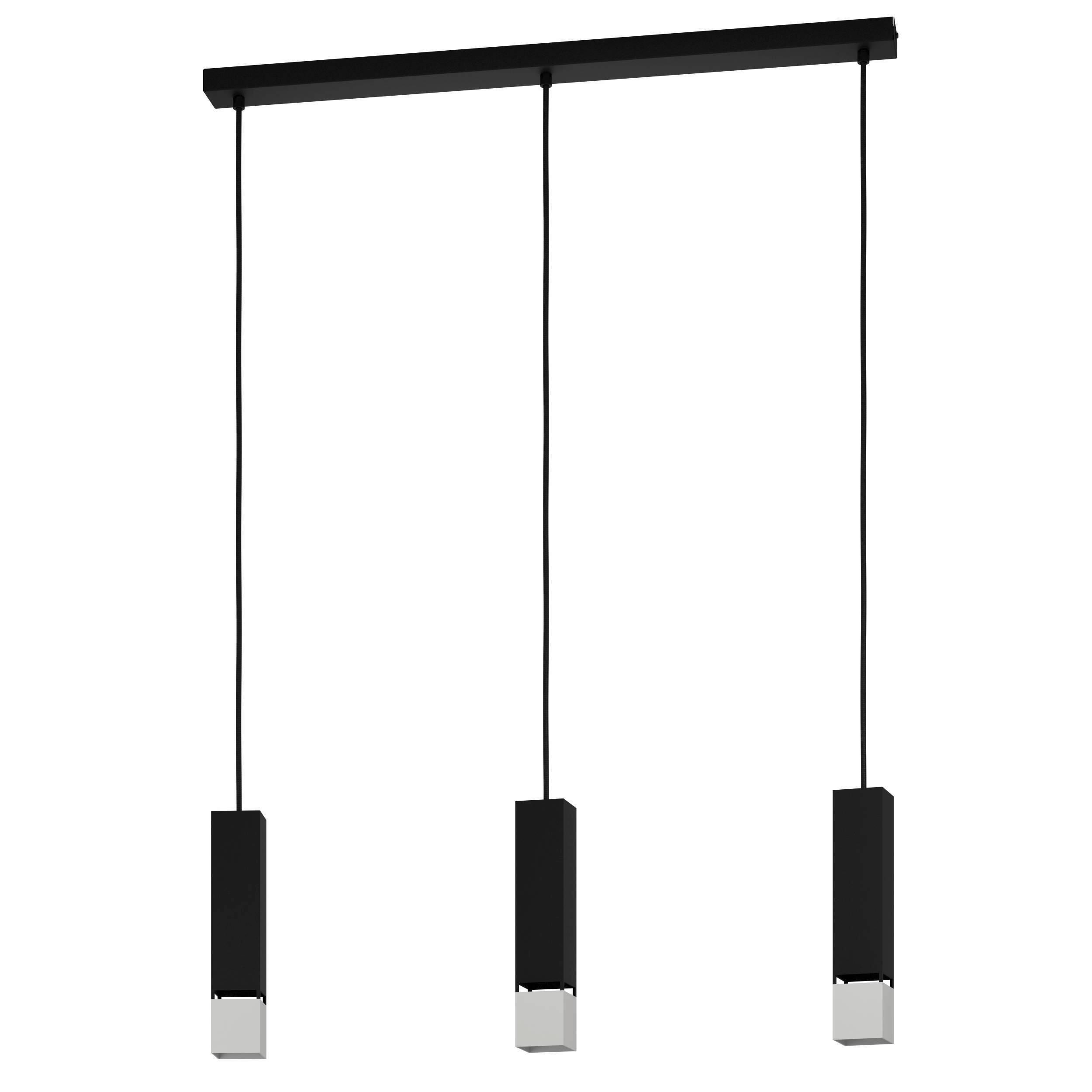 Hängeleuchte 99698* Butrano - Silberfarben/Schwarz, Design, Metall (77/5.5/110cm) - Eglo