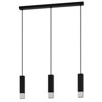 Hängeleuchte 99698* Butrano - Silberfarben/Schwarz, Design, Metall (77/5.5/110cm) - Eglo