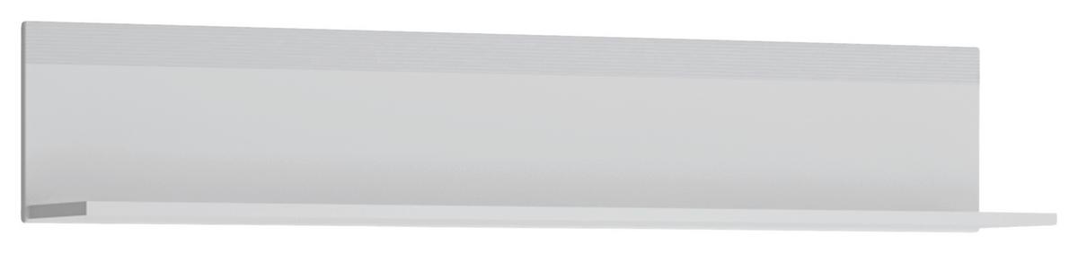 Zidna Polica Novi - bijela, Moderno, drvni materijal (130/24/22cm) - Premium Living