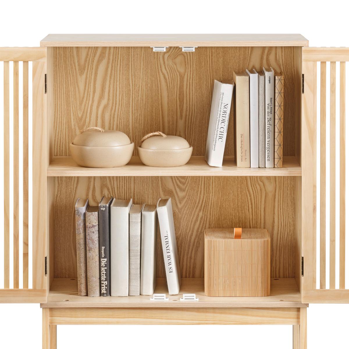 Kommode Cosma Naturfarben - Schwarz/Naturfarben, MODERN, Holz/Holzwerkstoff - Mömax