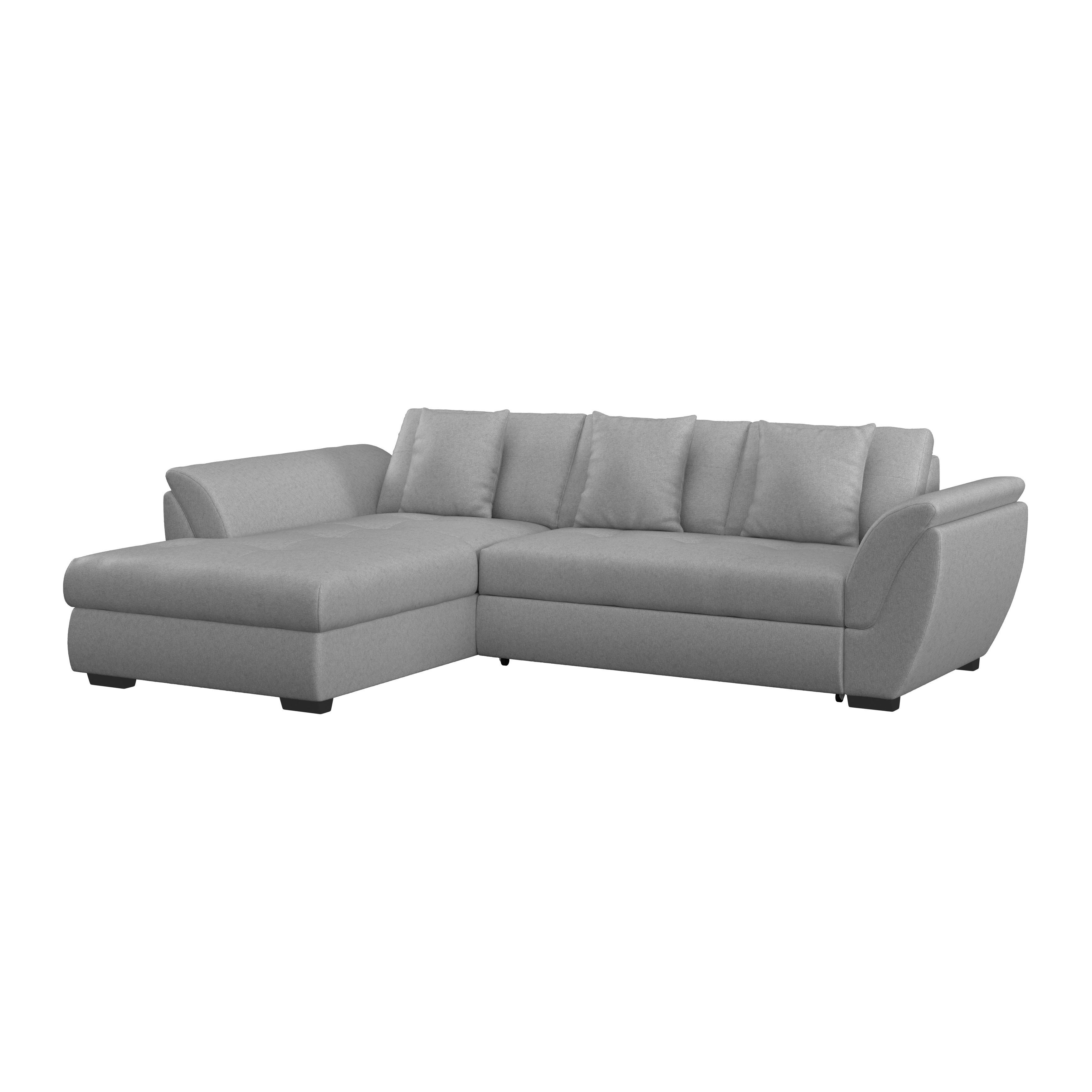 Kutna Garnitura Berisso - siva/crna, Design, tekstil/plastika (187/278cm) - Ondega