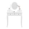 SMINKBORD SARA II - vit/bronsfärgad, Romantik / Lanthus, metall/trämaterial (80/130/40cm) - Mömax