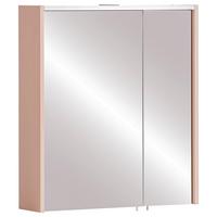 Omara Z Ogledalom Smash, Starinsko Roza - barve kroma/starinsko roza, Konvencionalno, kovina/steklo (63,5/72,4/17,5cm) - Stylife