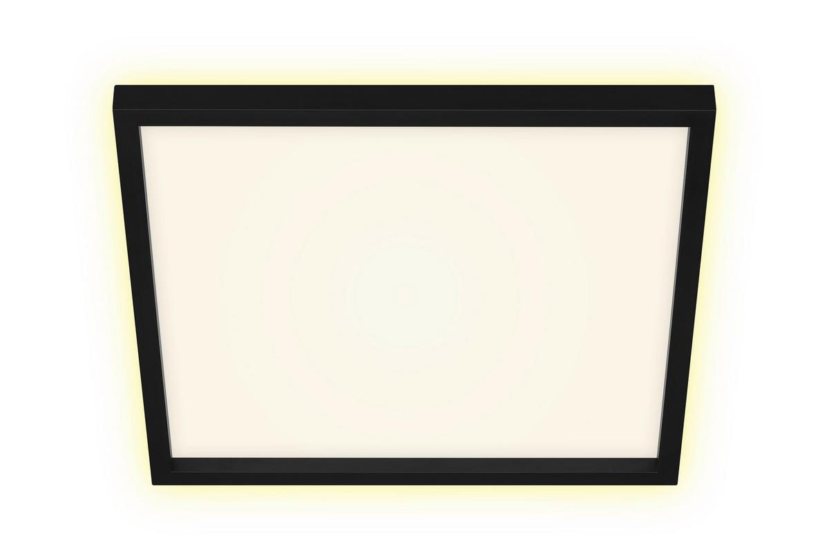 LED-Deckenleuchte Cadre Schwarz max. 22 Watt - Schwarz, Basics, Kunststoff (42,2/42,2/4cm)