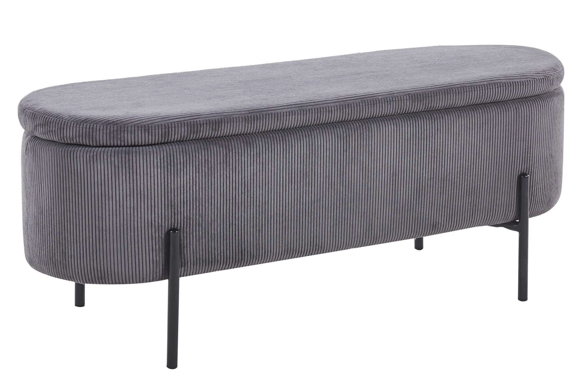 Klop Cord, Siva - siva/črna, Moderno, kovina/tekstil (110/44/40cm) - Livetastic