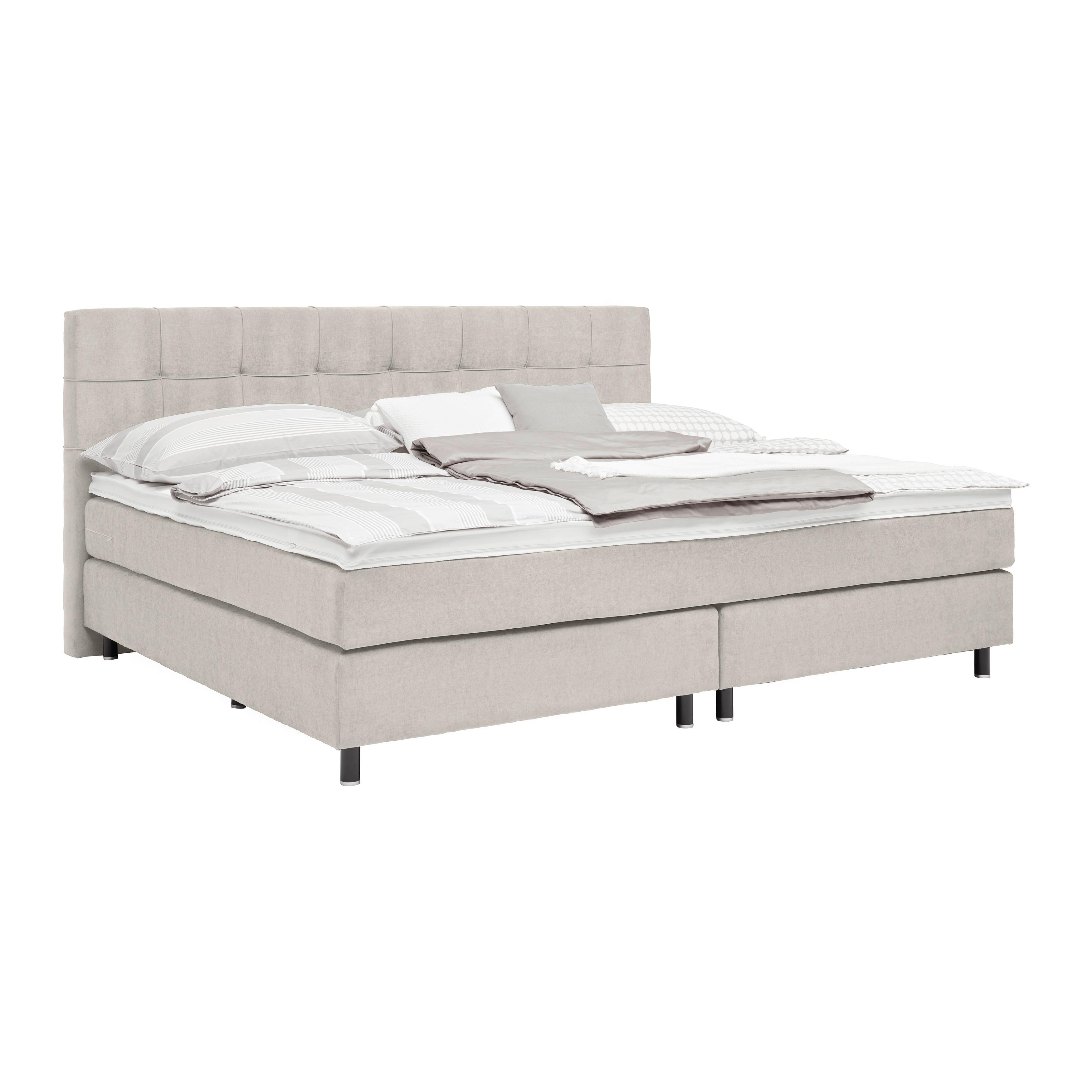 Boxspringbett Primo Beige ca. 220x200cm - Beige, KONVENTIONELL, Holz/Holzwerkstoff (220/200cm) - Premium Living