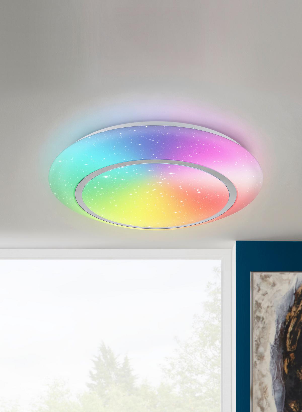 LAMPA SUFITOWA LED RAINBOW *SBN*SH* - biały, Lifestyle, tworzywo sztuczne/metal (50/9cm) - Novel