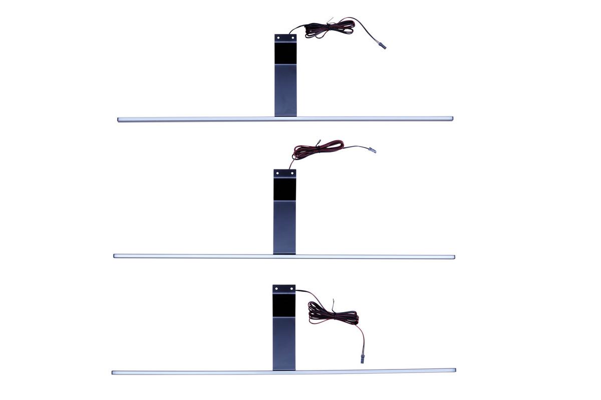 Aufbauleuchte Slimline in Schwarz max. 6 Watt - Schwarz, MODERN, Kunststoff (60cm)