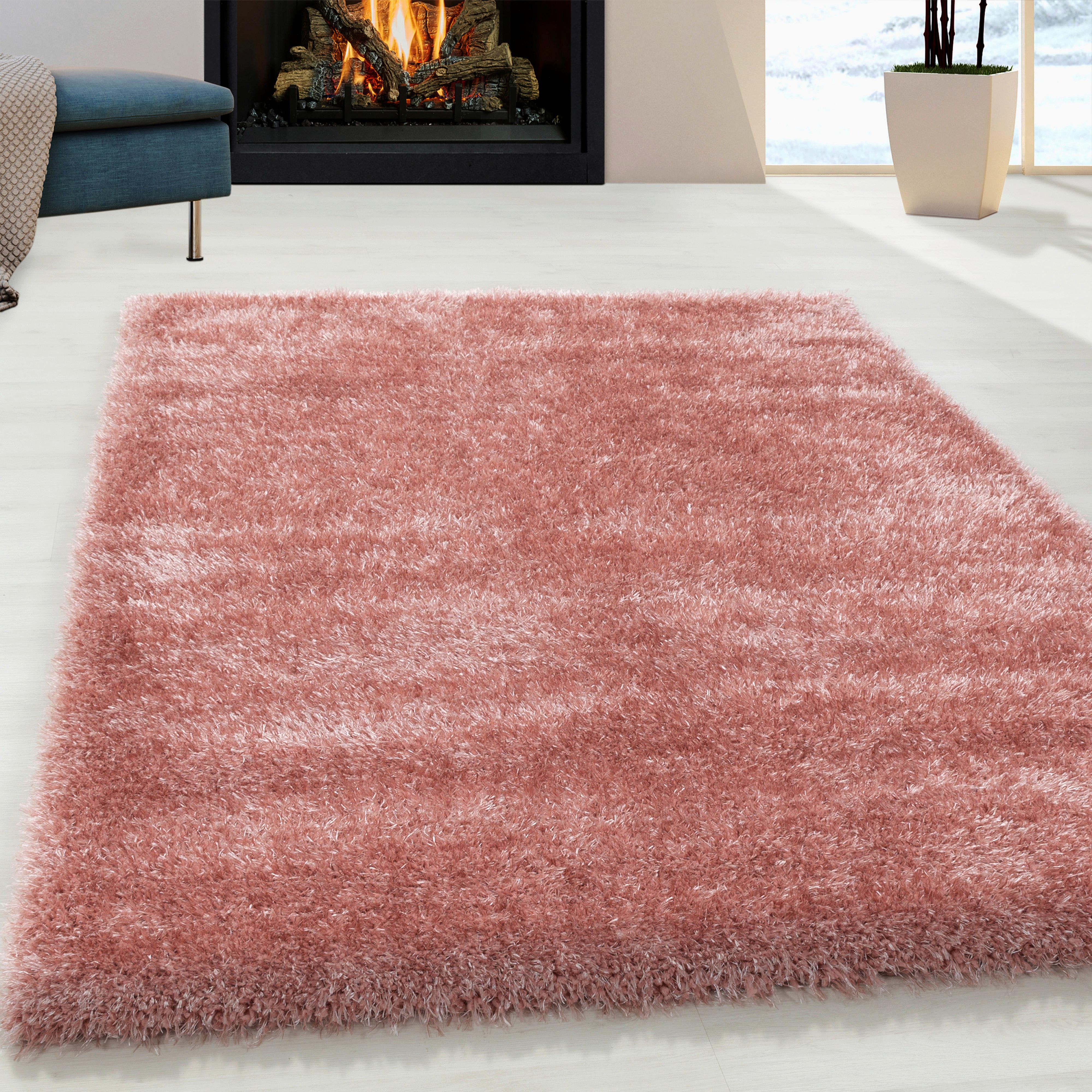 Hochflorteppich Brilliant Rosa ca. 120x170cm - Rosa, Basics, Textil (120/170cm) - Novel