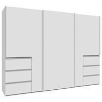 Omara Z Drsnimi Vrati Winn 2, Bela - bela/barve aluminija, Konvencionalno, kovina/leseni material (270/200/61cm) - Carryhome